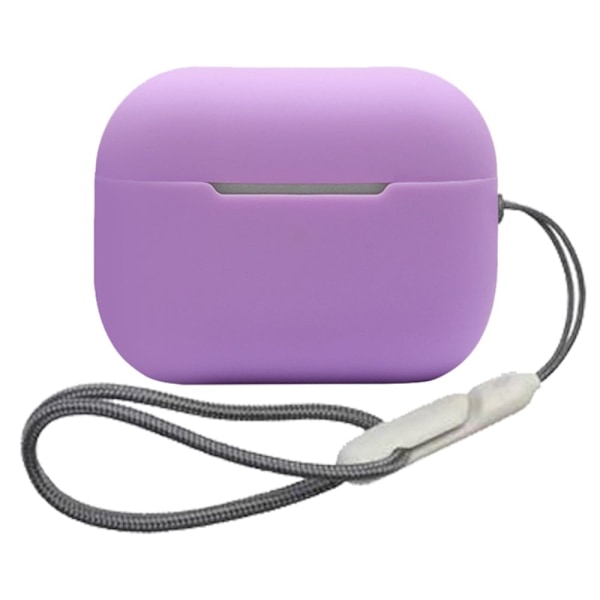 AirPods Pro 2 silikonikotelo, jossa on kaulanauha - Syvä Violetti Purple