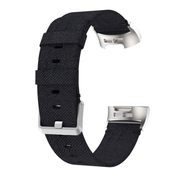Fitbit Charge 3 andningsbart ersättningsarmband för klocka - Svart Svart