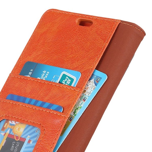 Samsung Galaxy S10 Plus Texturerat split läderfodral - Orange Orange