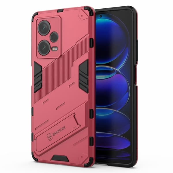 Stødsikker Hybrid Cover med A Moderne Touch til Xiaomi Redmi Note 12 Pro Plus - Rose Pink