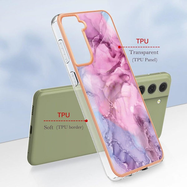 Marmormotiv Samsung Galaxy S21 FE skal - Ros Rosa