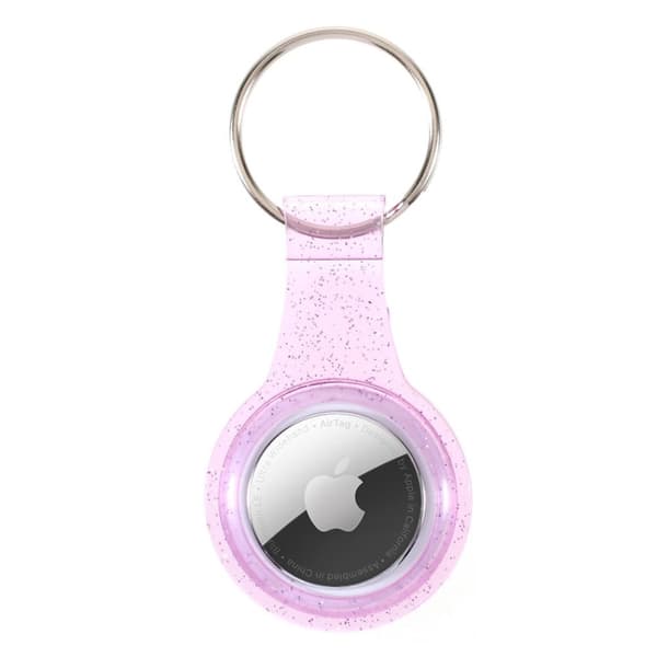 AirTags TPU-deksel i glitterstil - Rosa Pink