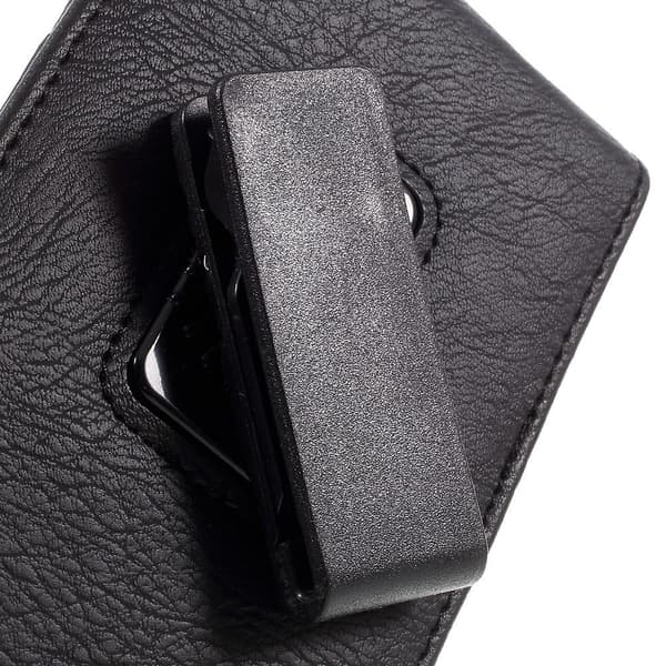 Etui med bæltespænde til smartphones med størrelsen 15 x 8 x 1.8cm - Sort Black