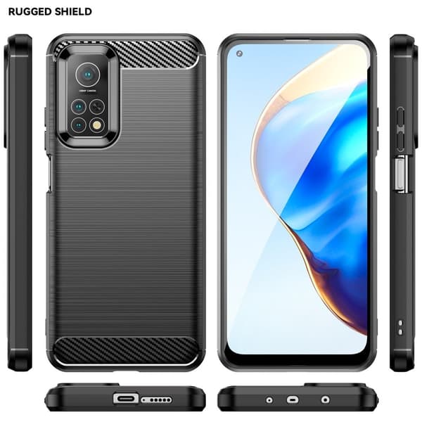 Carbon Flex Etui Xiaomi Redmi K30S / 10t Pro 5g / 10t 5g - Sort Black
