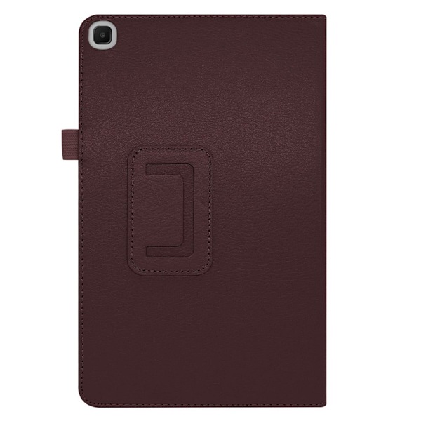 Samsung Galaxy Tab S6 Lite flipfodral i litchi-texturläder - Kaffe Brun