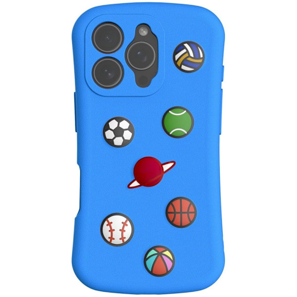 iPhone 16 Pro Max-etui Galaxy Series Pattern EVA Anti Drop Phone Cover - Blå Blue