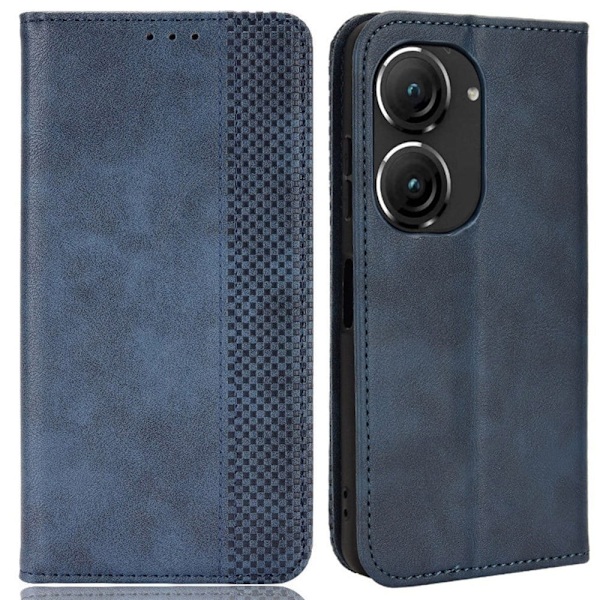 Bofink Vintage ASUS Zenfone 9 Nahkakotelo - Sininen Blue