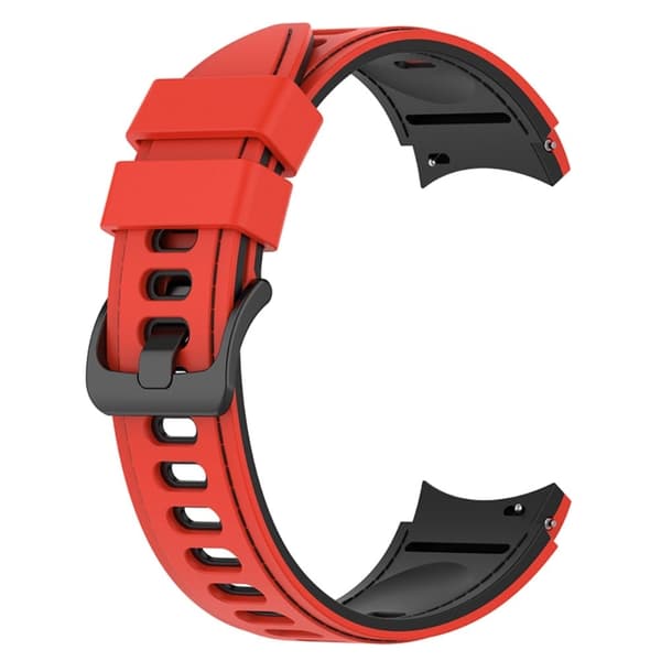 Samsung Galaxy Watch 5 / 4 / 3 silikoninen ranneke - Punainen / Musta Red