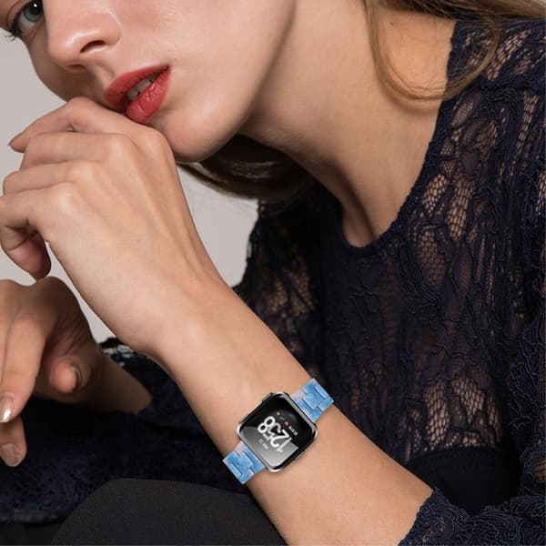 Fitbit Versa 2 / Versa Lite kellon hihna - Sininen / Pinkki Multicolor