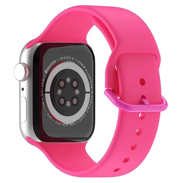 Enkel silikoneurrem til Apple Watch Series 8 (45 mm) - Rose Pink
