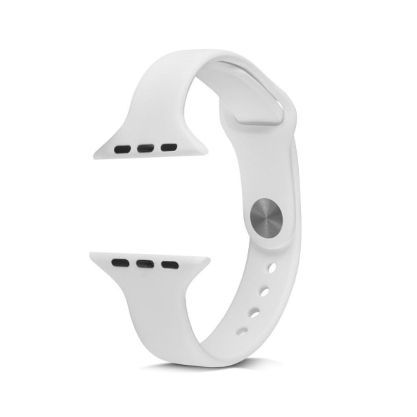 Apple Watch Series 5 44mm smal silikone urrem - Hvid White