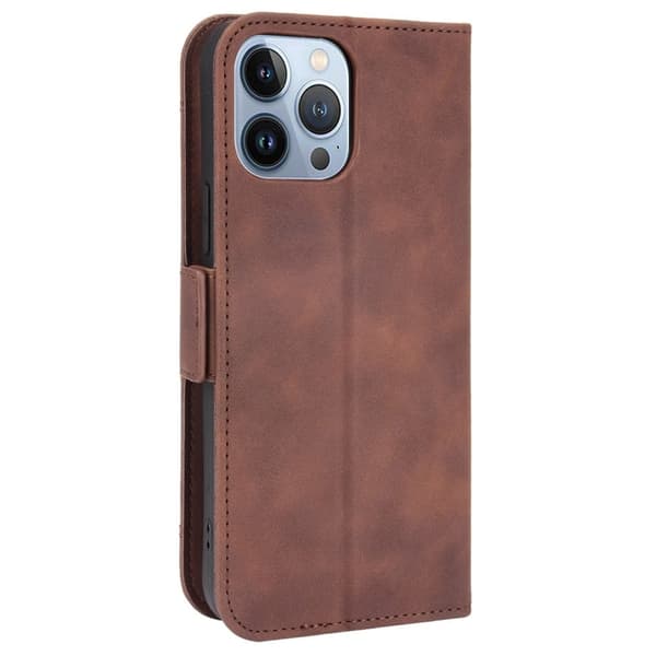 Stilig Læretui med Lommebok til iPhone 14 Pro Max - Brun Brown