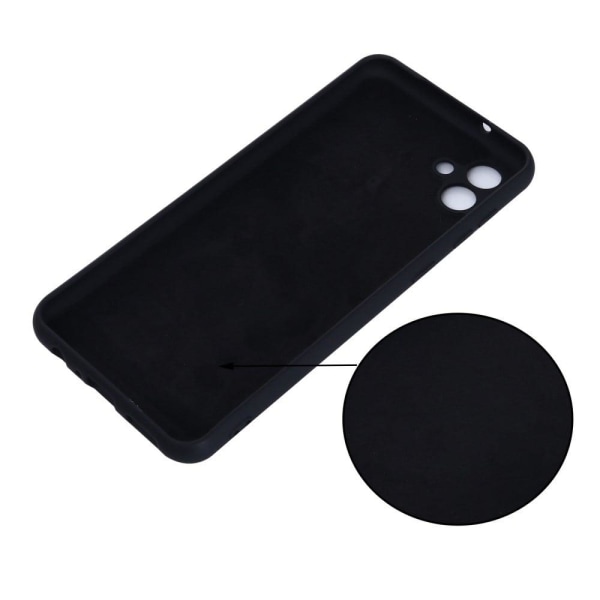 Matte liquid silicone cover for Samsung Galaxy A04 - Black Black