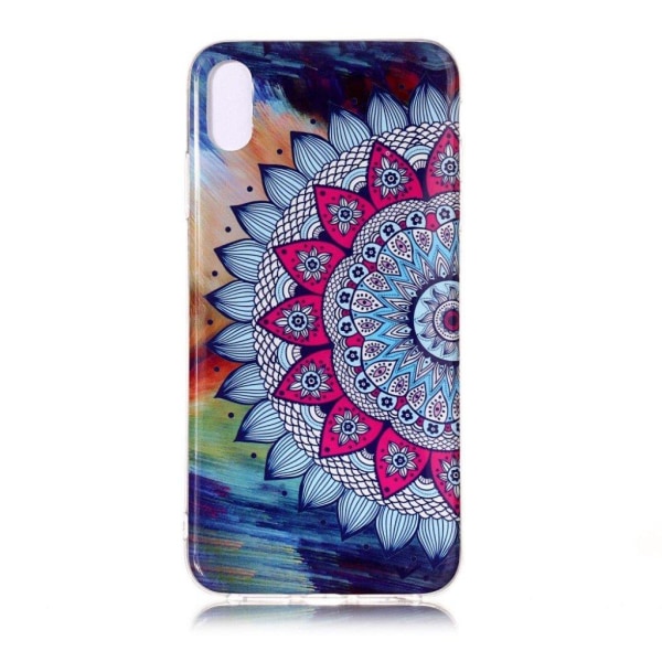 iPhone Xs Max noctilucent shell case - Blomstermønster Multicolor