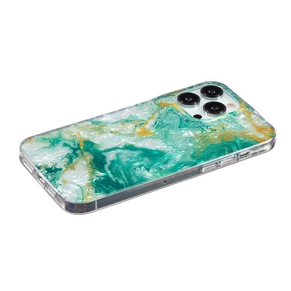 Marble iPhone 15 Pro Max Etui - Grønn Klinkekule Green
