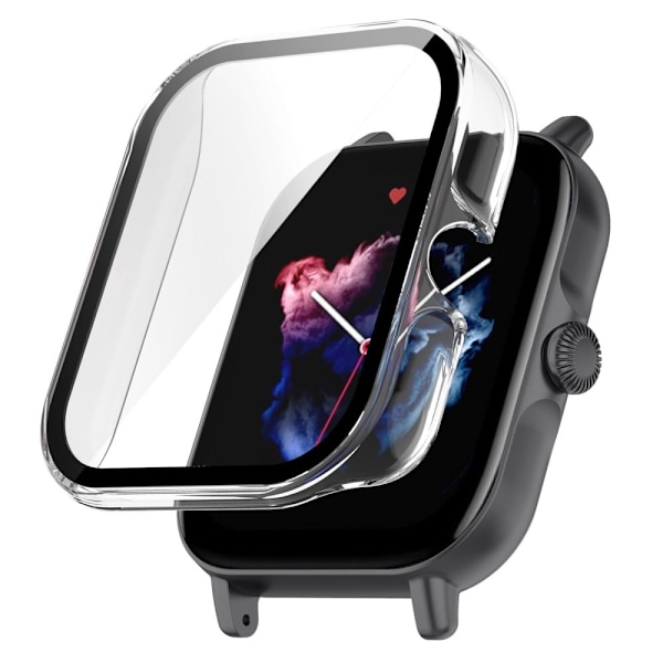Amazfit GTS 3 skyddshölje med härdat glas - Transparent Vit Vit