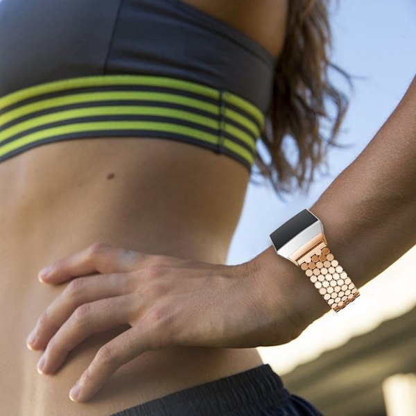Fitbit Ionic Exklusivt designat klockband - Rose guld Rosa