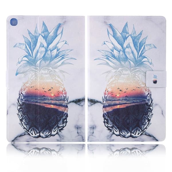 Elegant mønster læder flip etui til Samsung Galaxy Tab A7 10.4 (2020) - ananas Blue