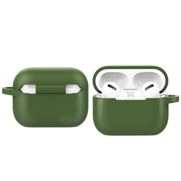 AirPods Pro 2 silicone case with buckle - Army Green Grön