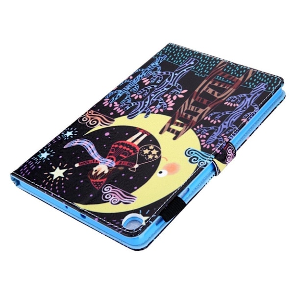 Samsung Galaxy Tab S5e mønstret og flervinklet lædercover - barn plukker stjerne Multicolor