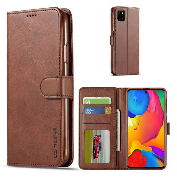 LC.IMEEKE Samsung Galaxy Note 10 Lite Flip kotelot - Kahvi Brown