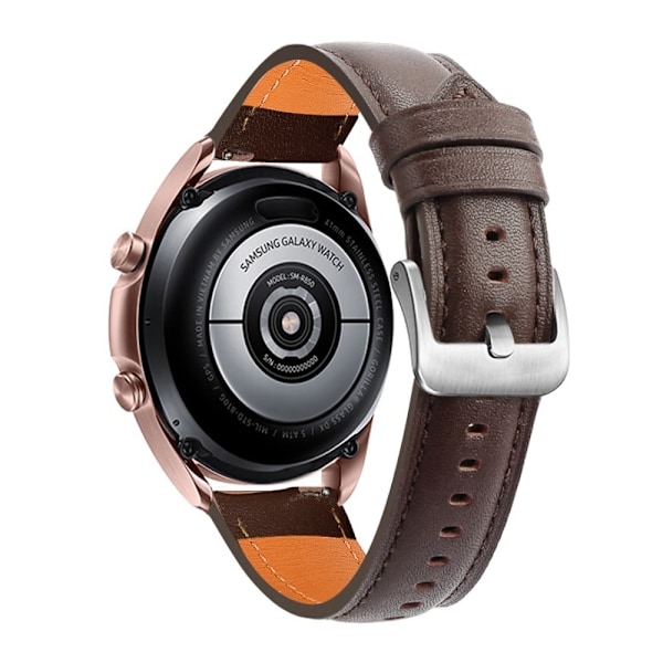 20 mm universal klockarmband i koskinn - Kaffe Brun