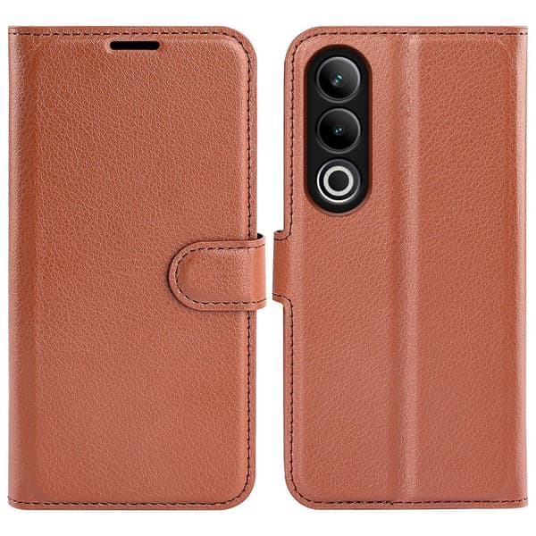 Klassisk OnePlus Ace 3V flip etui - Brun Brown