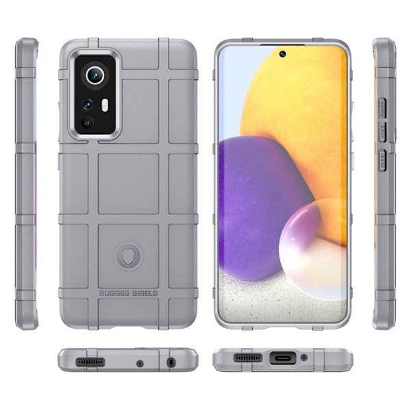 Rugged Shield Xiaomi 12X / Xiaomi 12 skal - Silver/Grå Silvergrå