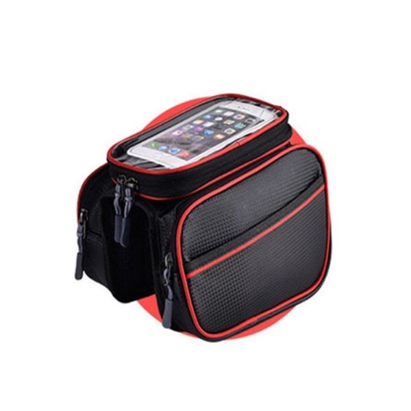 Bicycle phone holder + waterproof mount bag - Red Röd