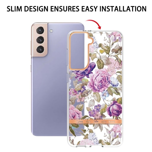 Supertunt och tåligt mjukfodral för Samsung Galaxy S21 Plus 5G - Lila Pion Lila