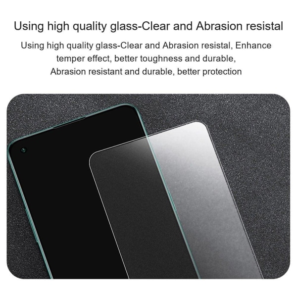AMORUS skærmbeskytter i hærdet glas med buet kant til OnePlus 8T Transparent