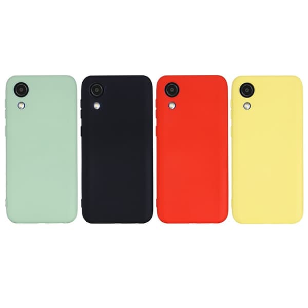 Matt flytende silikondeksel for Samsung Galaxy A03 Core - Svart Black