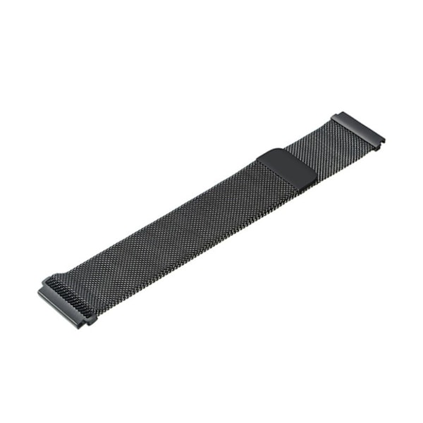 20 mm universal urrem i rustfrit stål - Sort Black