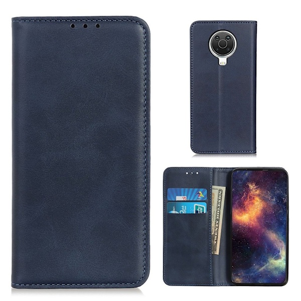 Wallet-style ægte Læder Flipcase til G20 / G10 / 6.3 - Blå Blue