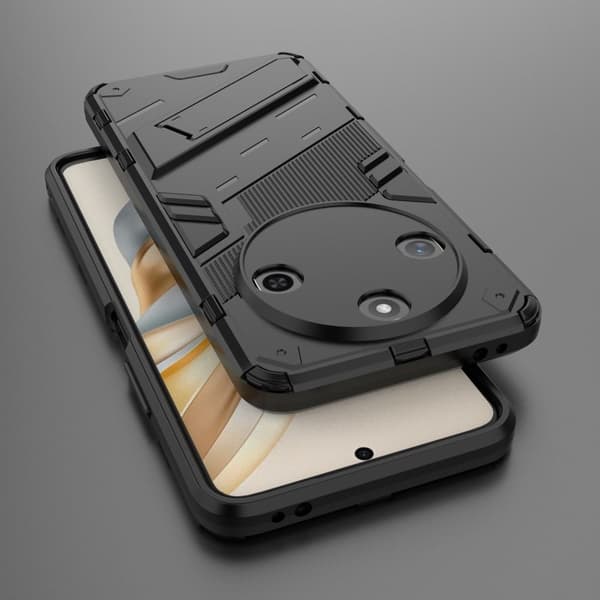Stødsikkert moderne Honor X60 hybridcover - Sort Black