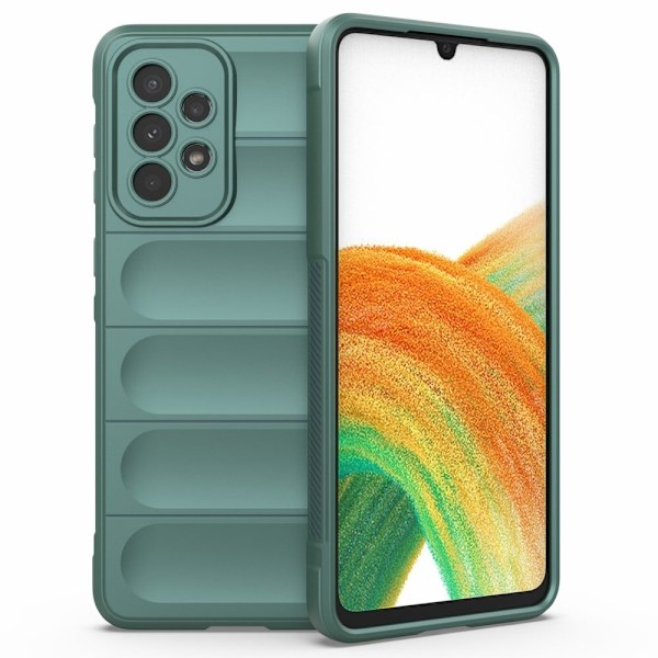 Mjukt greppformat Samsung Galaxy A73 skal - Grön Grön