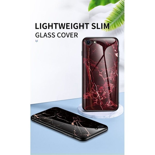 Fantasy Marble iPhone SE 2020 kuoret - Punainen Red