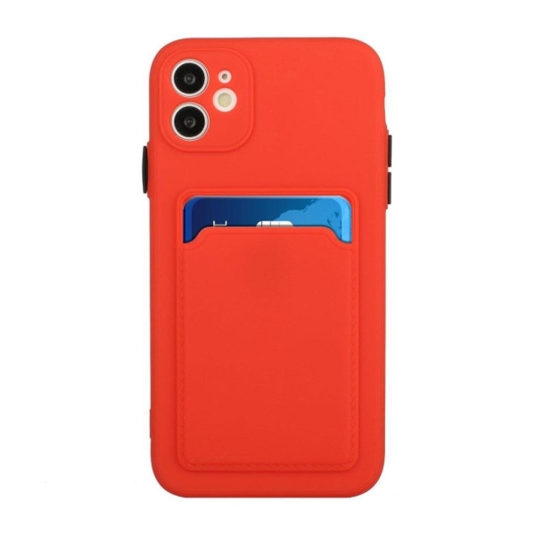 Kortholdercover til iPhone 12 - Koralrød Red