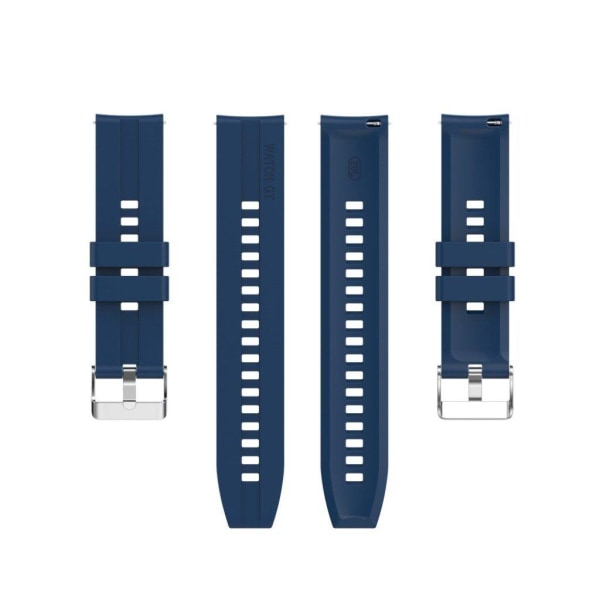 20mm silicone watchband for Amazfit GTS devices - Dark Blue Blå