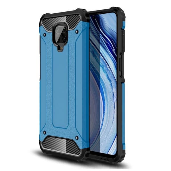 Armour Guard Cover - Xiaomi Redmi Note 9 Pro Max - Babyblå Blue