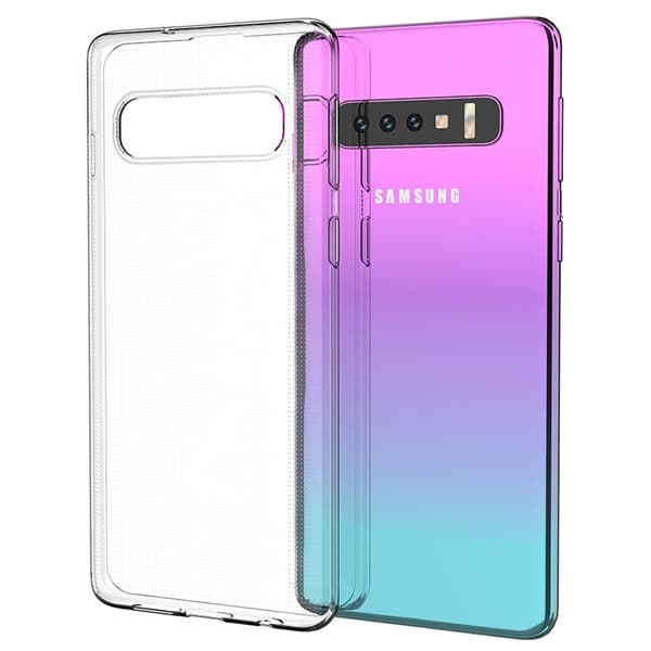 Erittäin ohut läpinäkyvä kotelo Samsung Galaxy S10:lle Transparent