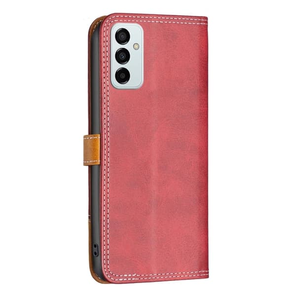 BINFEN kaksivärinen nahkakotelo Samsung Galaxy M23 - Punainen Red