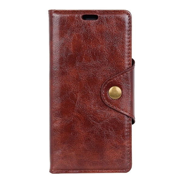 Sony Xperia 10 Plus tekstureret læder etui - Brun Brown