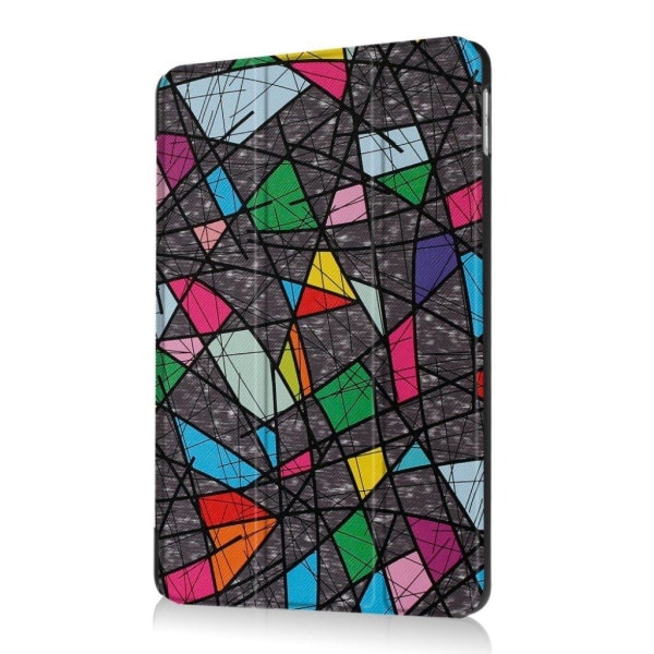 iPad (2017) (9.7") Kuvioitu Taittuva Nahkakotelo - Geometrinen Kuvio Multicolor