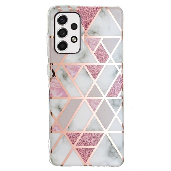 Marble Samsung Galaxy A53 5G Suojakotelo - Pinkki / Valkoinen Multicolor