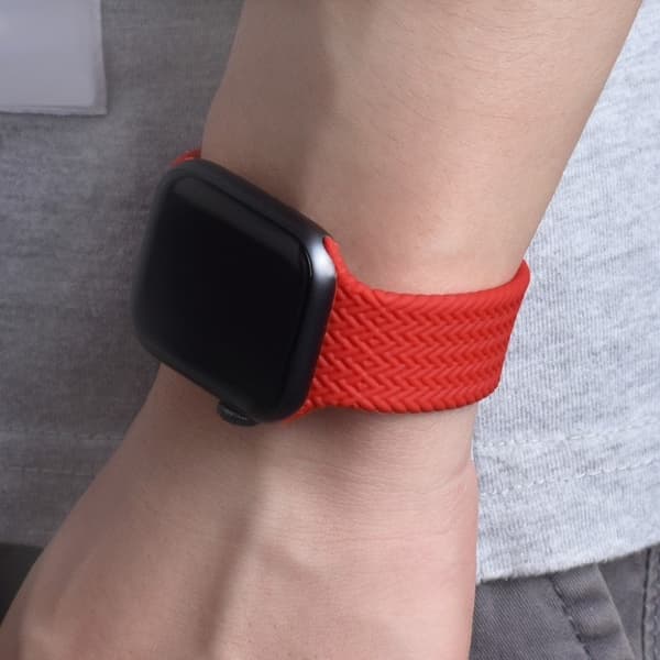 Apple Watch Series 6 / 5 44mm braid themed watch band - Red Röd