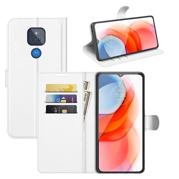 Classic Motorola Moto G Play (2021) Flippetui - Hvit White
