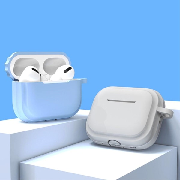 AirPods Pro 2 silikonikotelo koukulla - Harmaa Silver grey