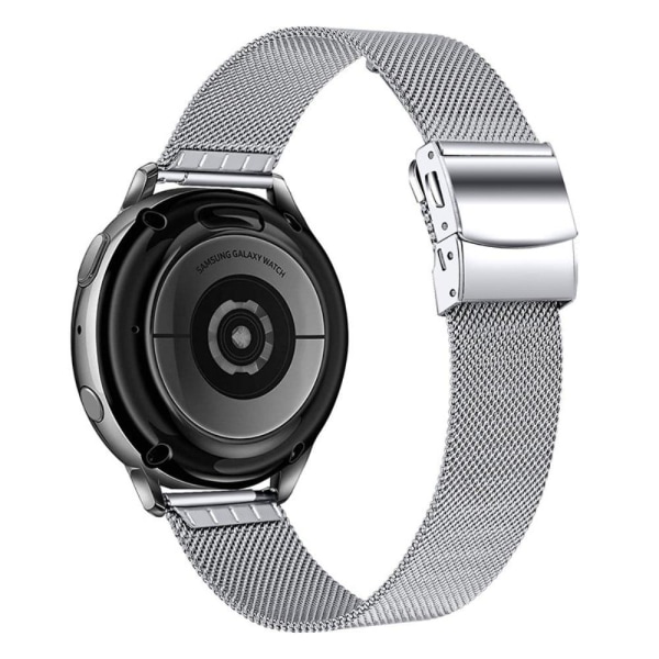 Klockarmband i rostfritt stål med sköldpaddsspänne för Samsung Galaxy Watch 4 - Silver Silvergrå