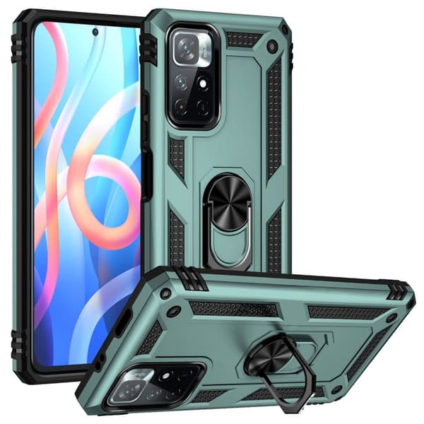 Bofink Combat Xiaomi Redmi Note 11T 5G / 11S 5G Etui - Sortliggrøn Green